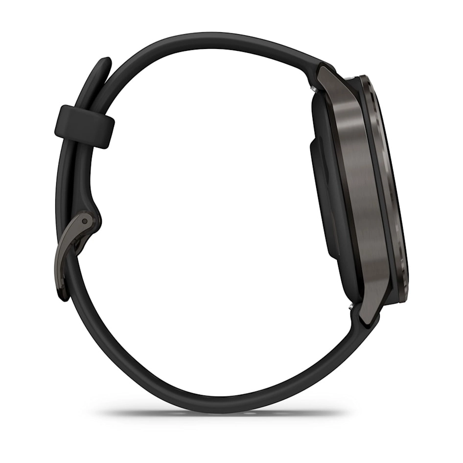 Смарт-часы Garmin Venu 4 - 41 mm, Темно-серый, черный силиконовый ремешок