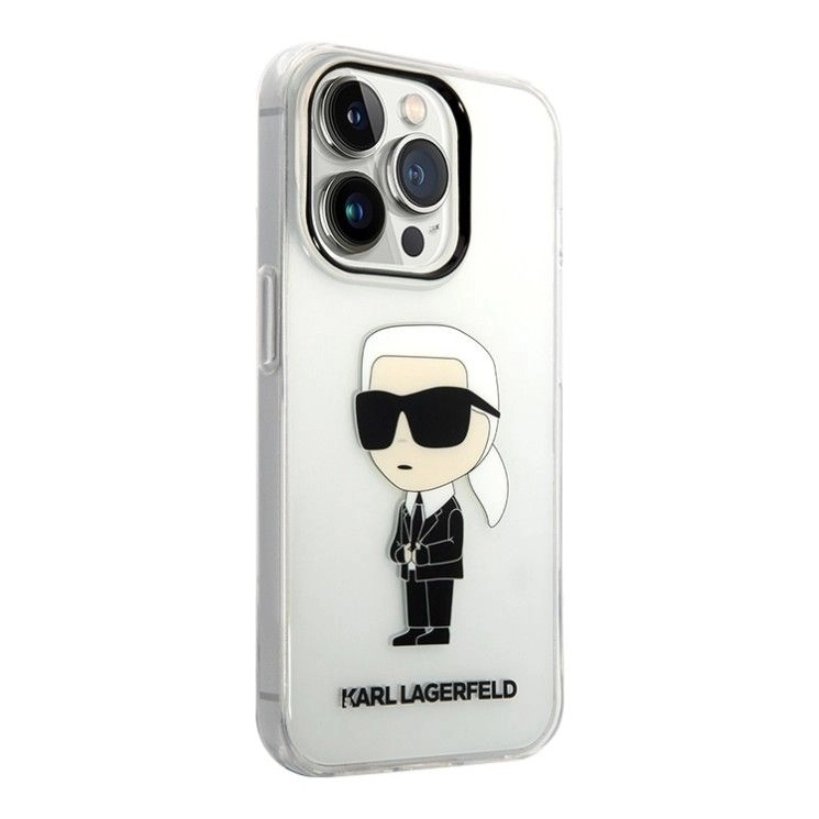 Lagerfeld для iPhone 15 Pro Max чехол PC/Термополиуретан NFT Karl Ikonik Hard Transparent