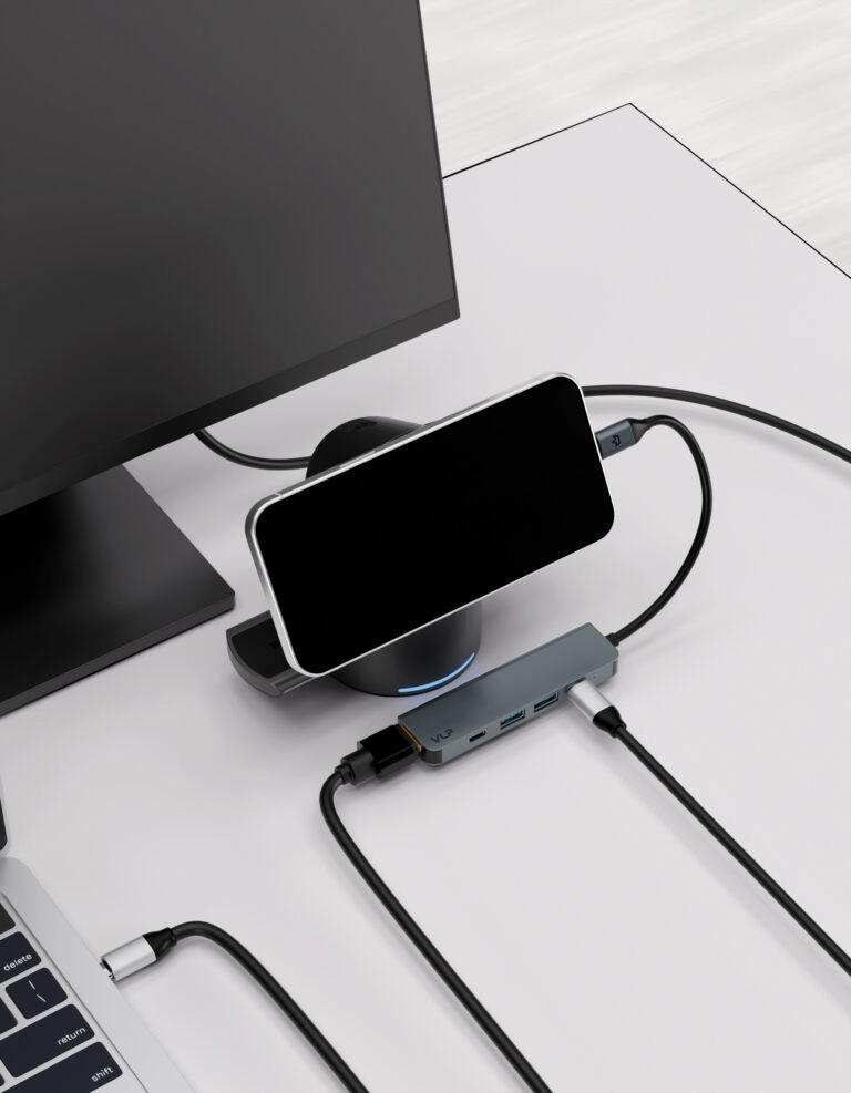 Адаптер VLP Infinity USB-C Hub 5 в 1, серебристый