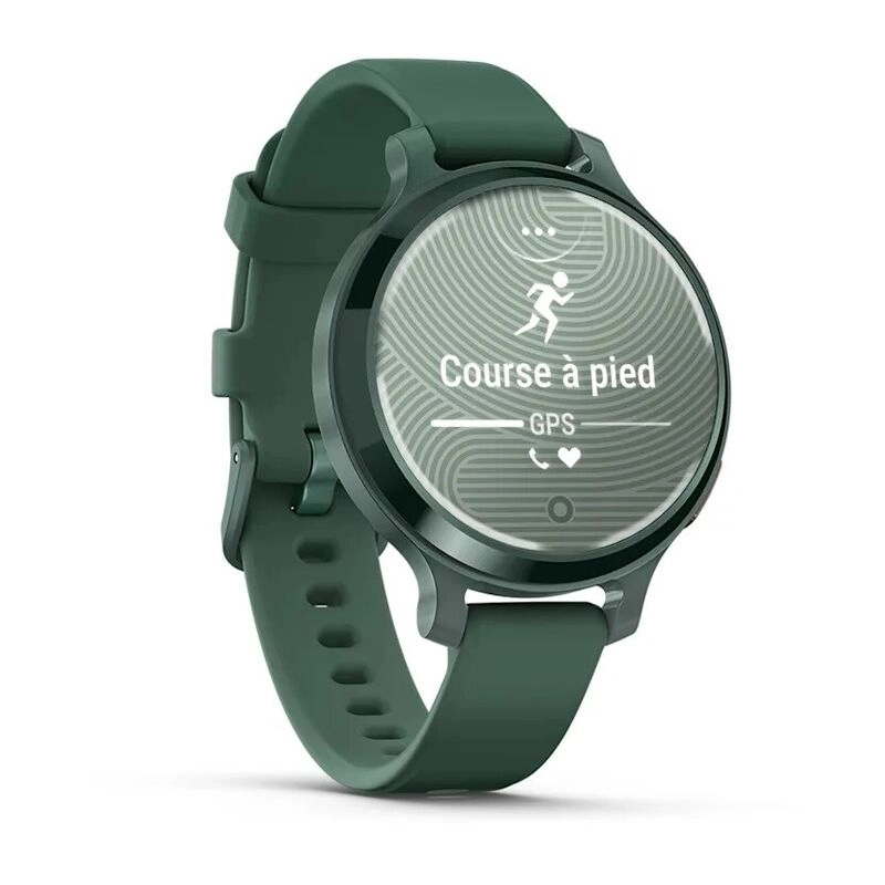 Смарт-часы Garmin Lily 2 Active - 38 mm, Яшмовый зеленый безель, зеленый силиконовый ремешок