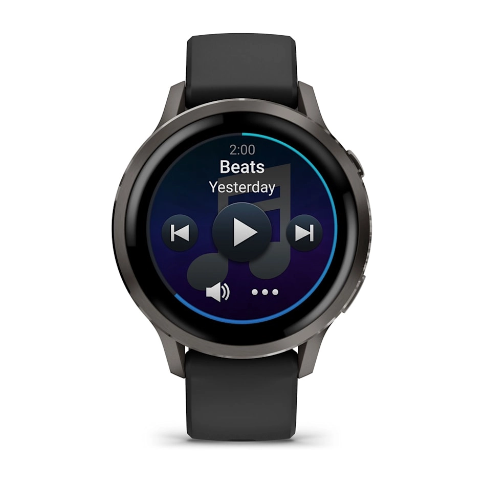 Смарт-часы Garmin Venu 4 - 41 mm, Темно-серый, черный силиконовый ремешок
