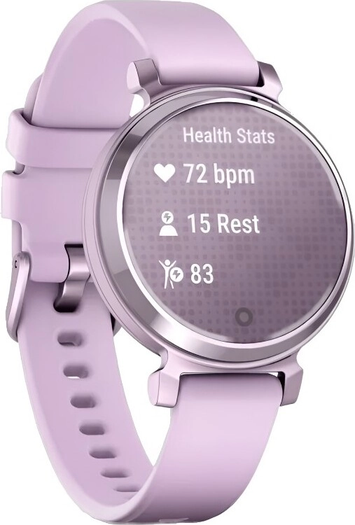 Смарт-часы Garmin Lily 2 - 35 mm, безель лилового цвета, лиловый силиконовый ремешок