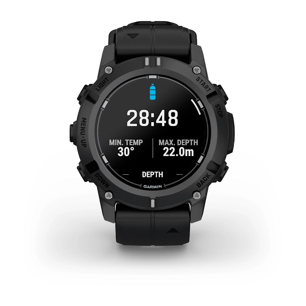 Смарт-часы Garmin Descent G2 - 45 mm, Черный, черный силиконовый ремешок