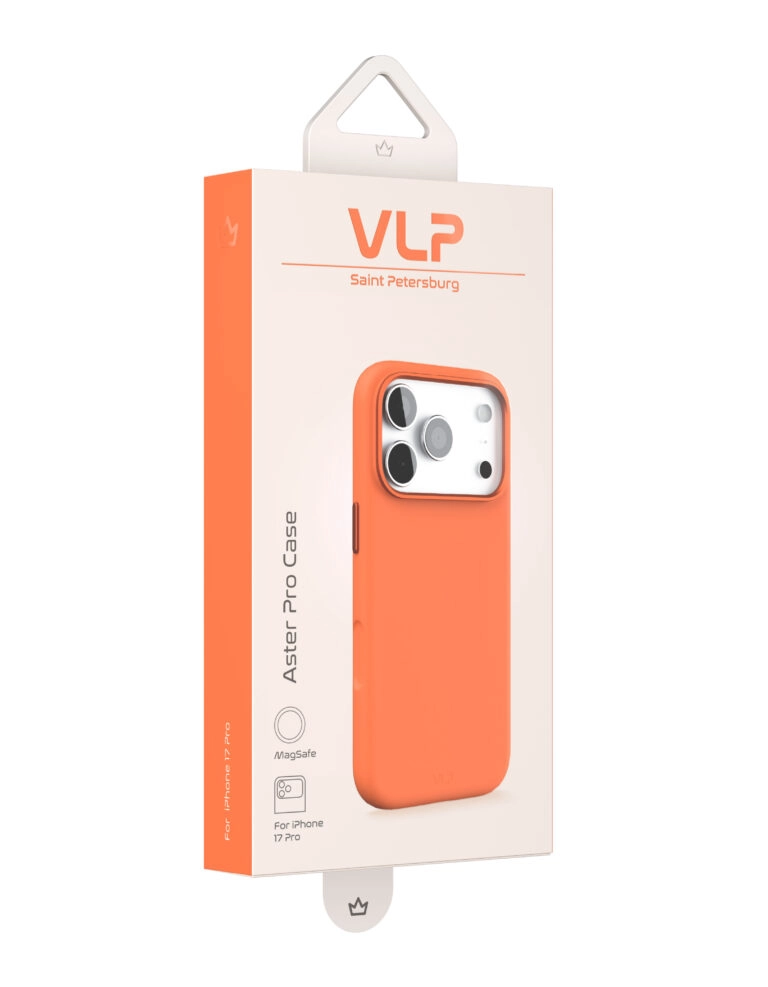Силиконовый чехол MagSafe VLP Aster Pro Case для iPhone 17 Pro,  Оранжевый