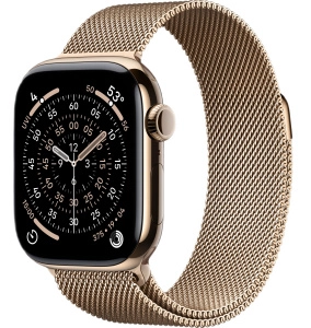 Смарт-часы Apple Watch S11 - 46 mm Titanium Gold case | Gold Milanese Loop, M/L