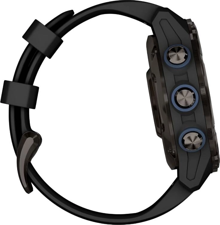 Смарт-часы Garmin Descent Mk3i - 43 mm, Титановый, угольно-серый безель с DLC-покрытием, черный силиконовый ремешок