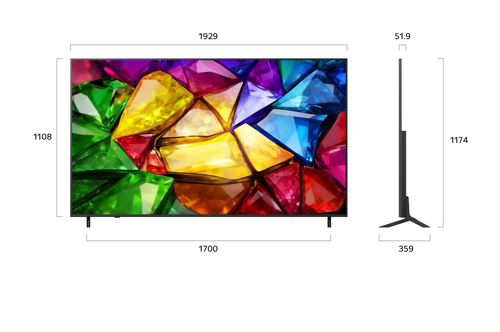 Телевизор LG 86MRGB86B6A 86" черный