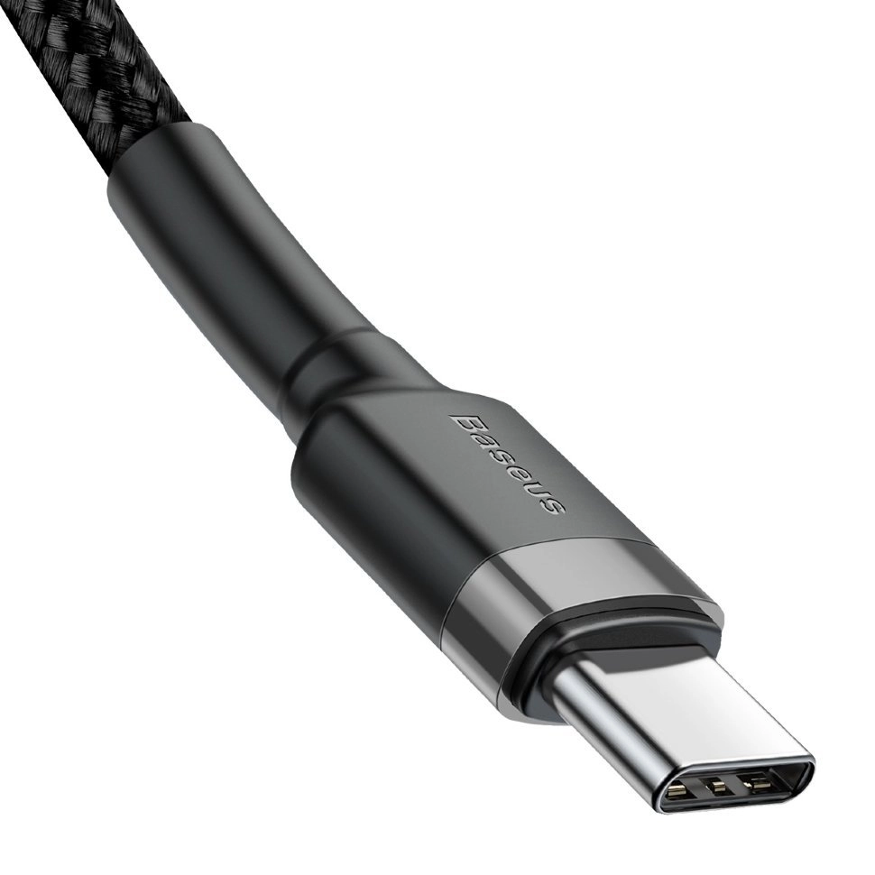 Кабель Baseus Cafule Series Type-C PD2.0 60W Flash charge Cable (20V 3A) 1M (CATKLF-GG1) - Gray black