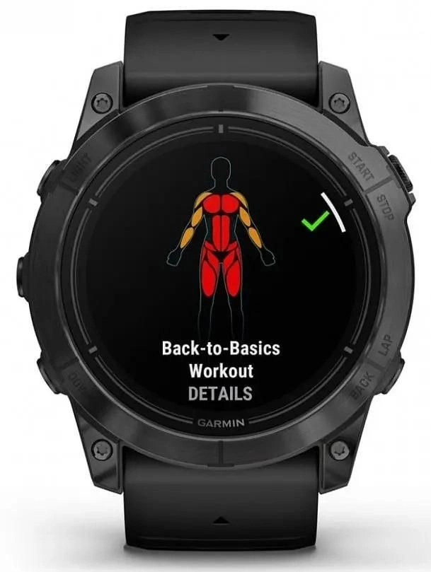 Смарт-часы Garmin Epix Pro (Gen 2) Standard Edition - 51 mm, Серый, черный силиконовый ремешок