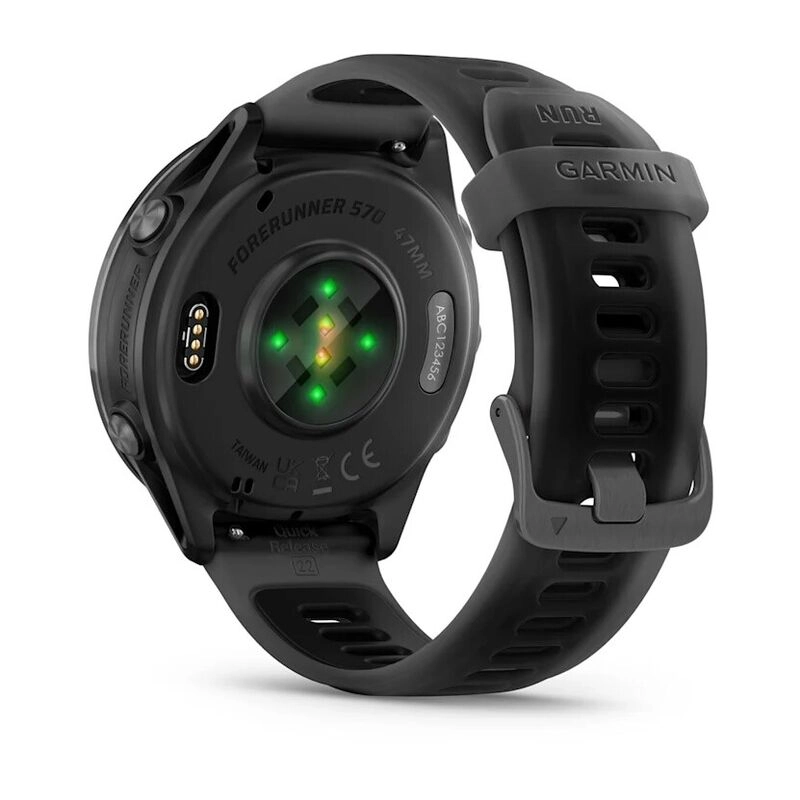Смарт-часы Garmin Forerunner 570 - 42 mm, Сланцево-серый алюминий с черным ремешком