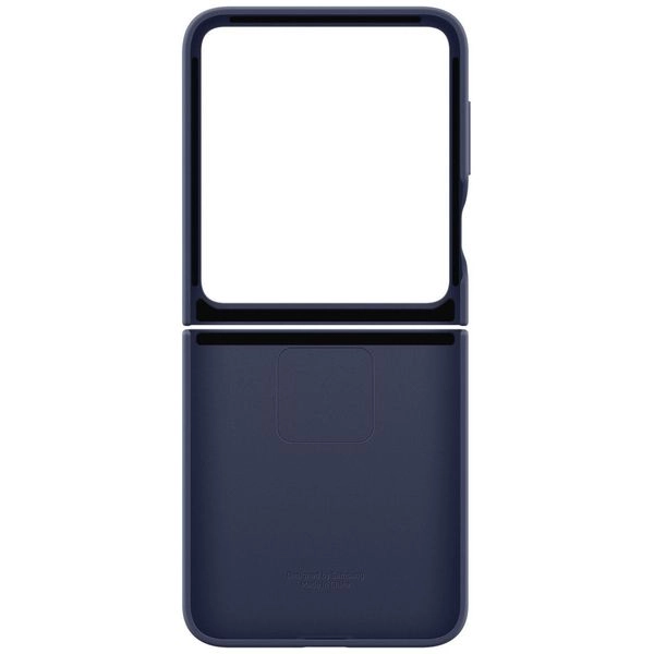 Чехол Samsung Z Flip6 Silicone Ring Case - темно-синий