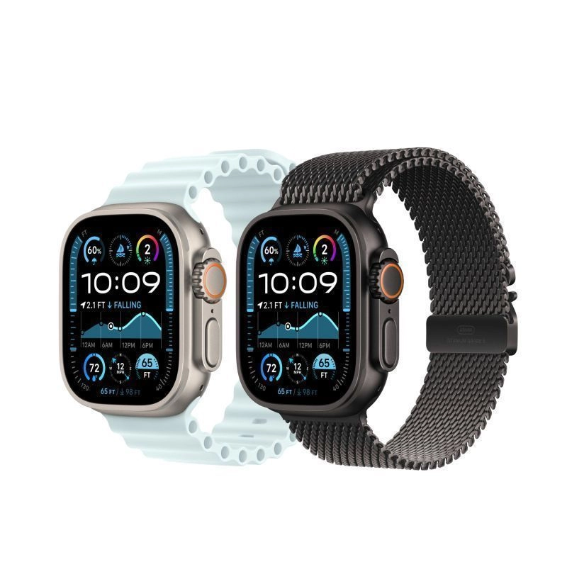 Смарт-часы Apple Watch Ultra 2 (2024) GPS + Cellular - 49 mm Black Titanium case | ремешок Ocean band | цвет Черный
