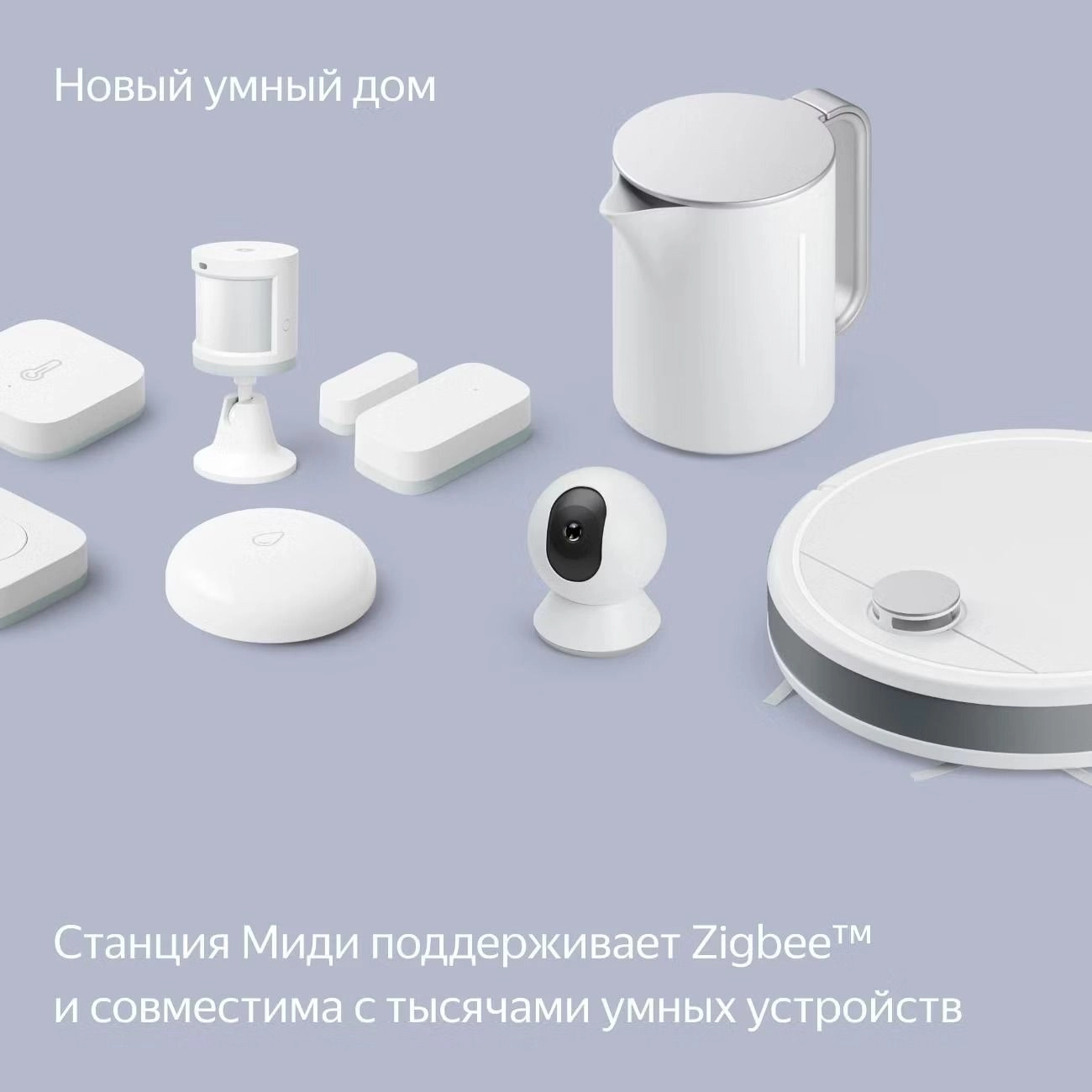 Умная колонка Яндекс Станция Миди Малиновый
