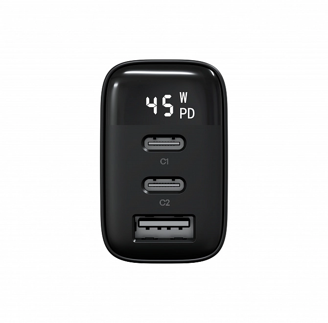 Cетевое зарядное устройство Magssory Digit 45W GaN, черный