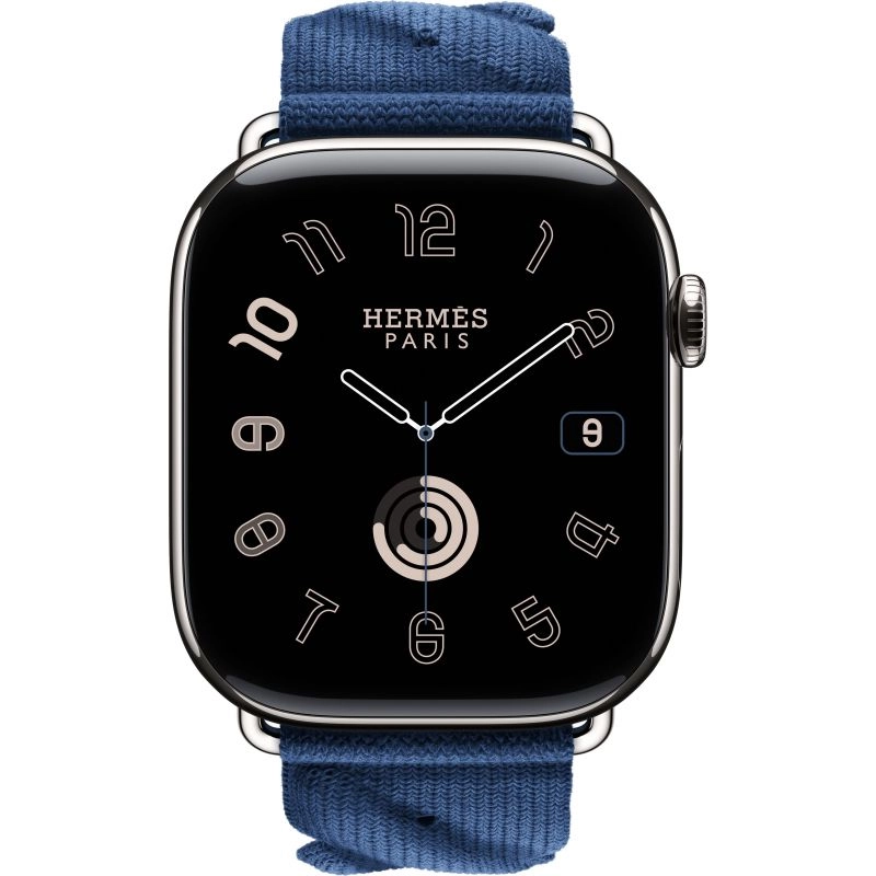 Смарт-часы Apple Watch S10 Hermes - 46 mm браслет Torsade Single Tour (Navy | синий)