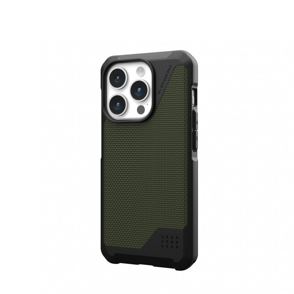 Чехол UAG с поддержкой MagSafe Metropolis LT для iPhone 15 Pro Max Kevlar Olive (114297113972)