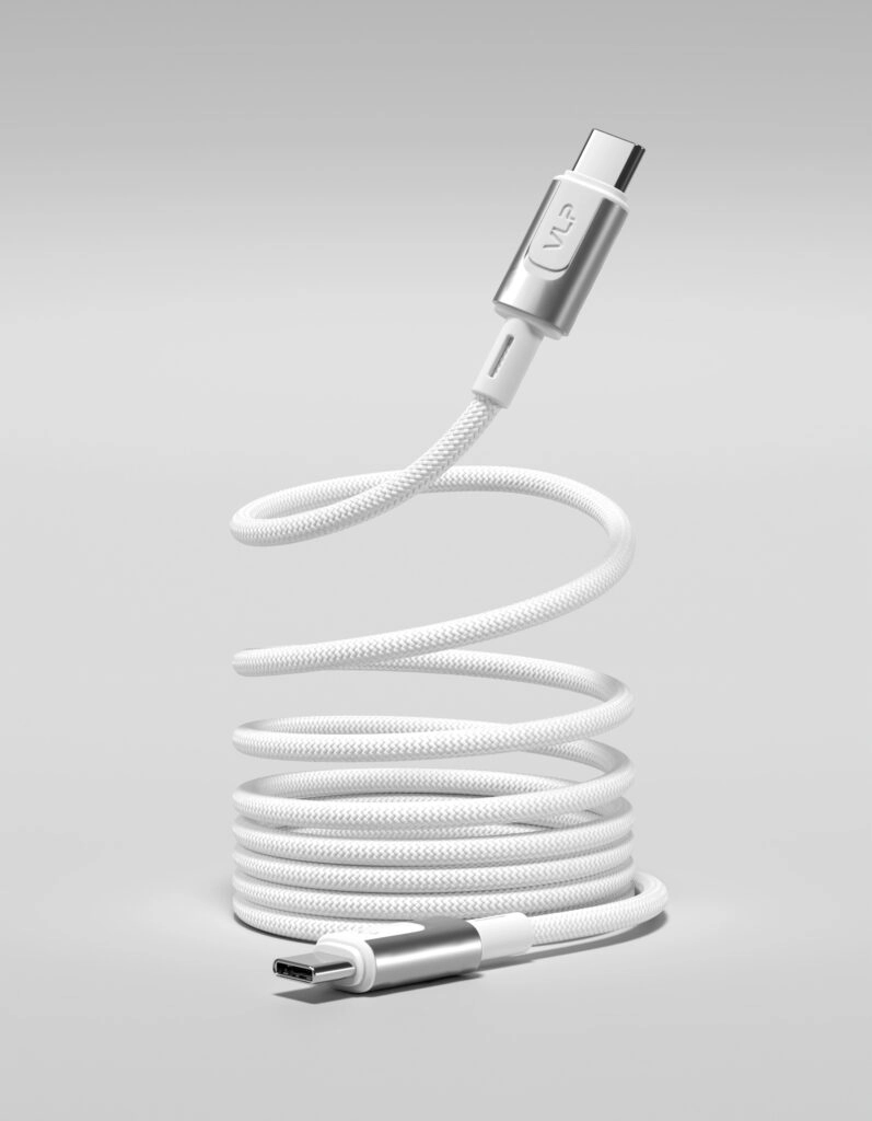 Кабель VLP Force Line Magnet USB-C, 1.5м, 100W USB 2.0, белый