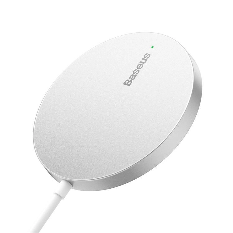 Беспроводное зарядное устройство Baseus Simple Mini3 Magnetic Wireless Charger 15W серебристый