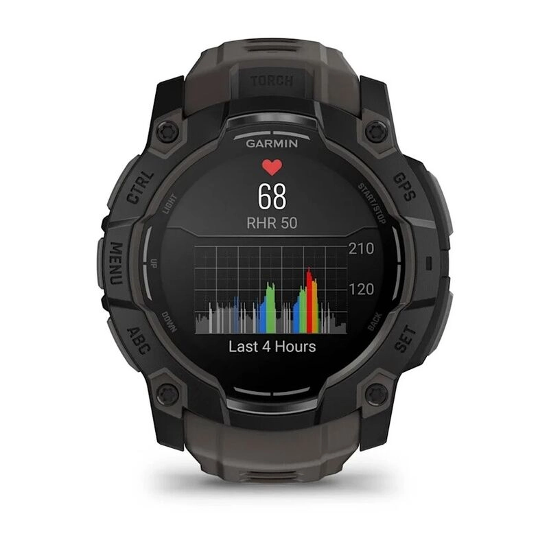 Смарт-часы Garmin Instinct 3 - 50 mm, Amoled, Черный, угольно-черный ремешок