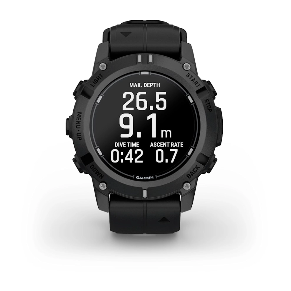Смарт-часы Garmin Descent G2 - 45 mm, Черный, черный силиконовый ремешок