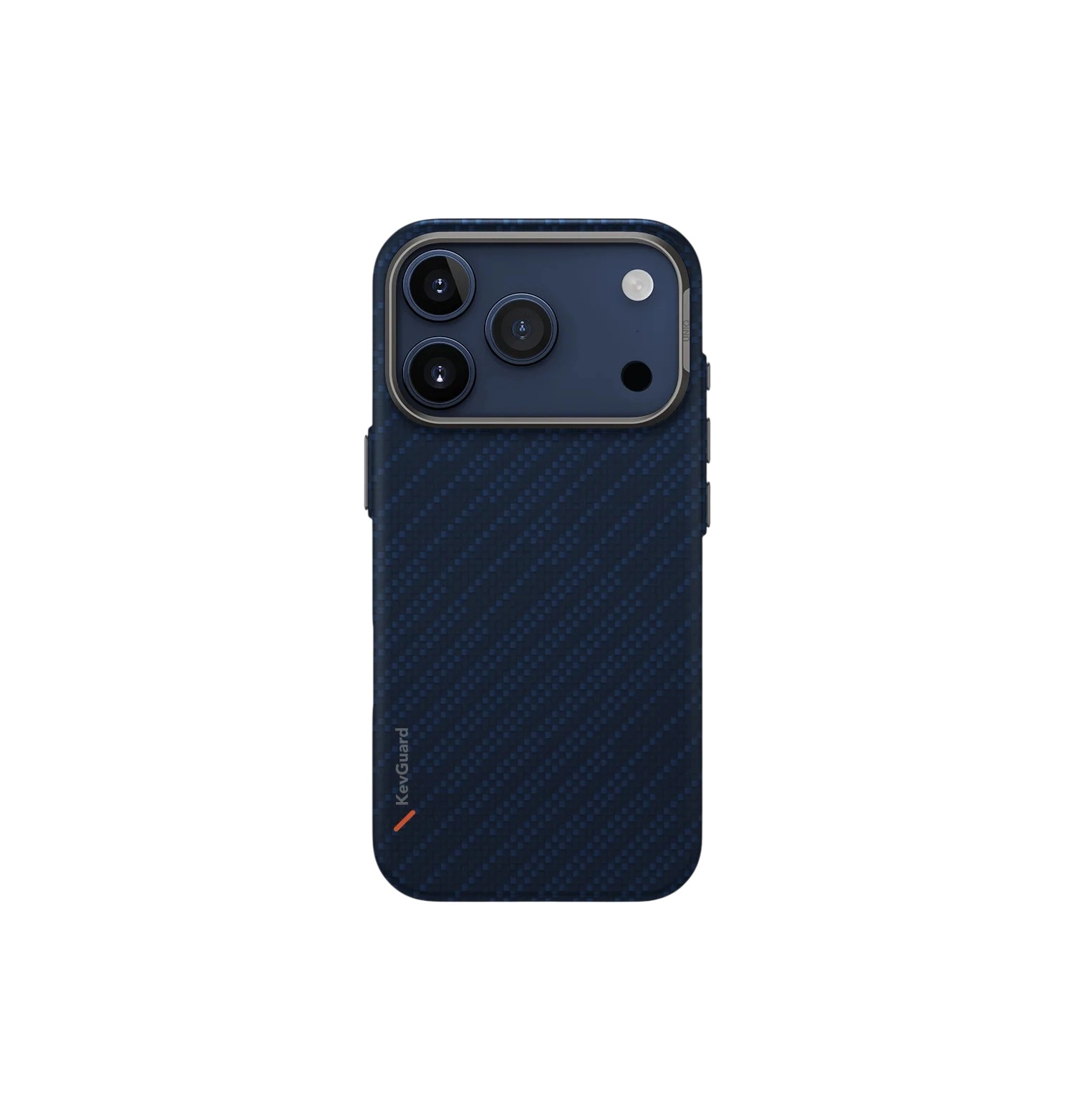 Чехол Uniq для iPhone 17 Pro KEVA EDGE Full Kevlar (MagSafe), Синий