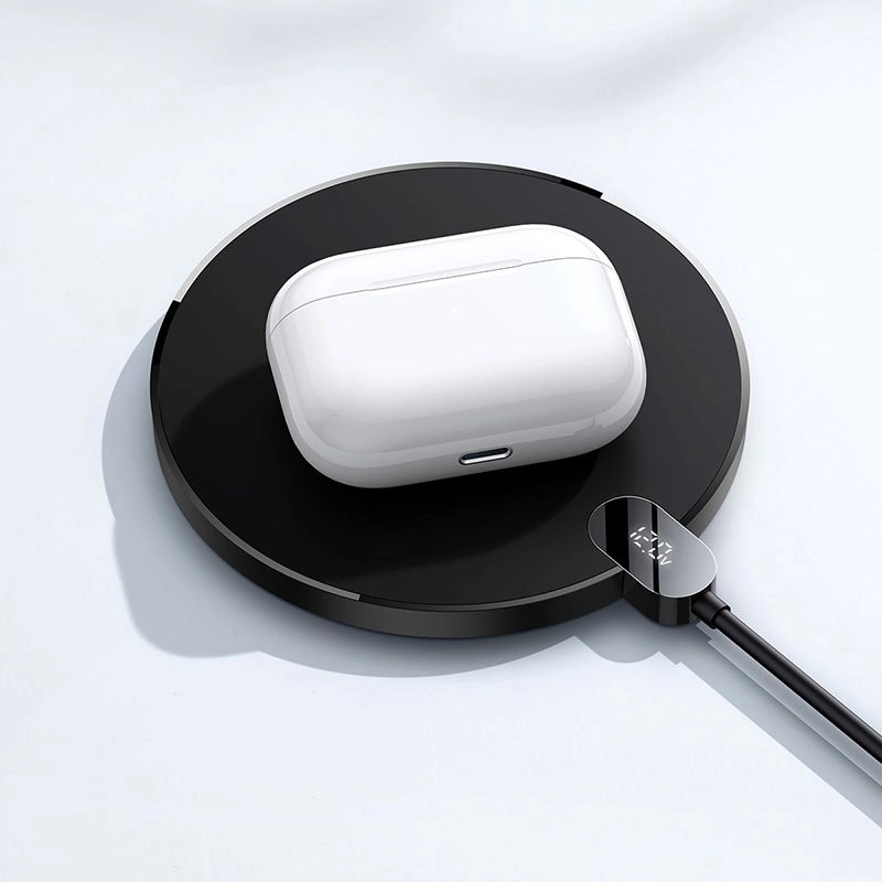 Беспроводное зарядное устройство BASEUS Digital LED Display Gen 2, 2A, 15W, черный