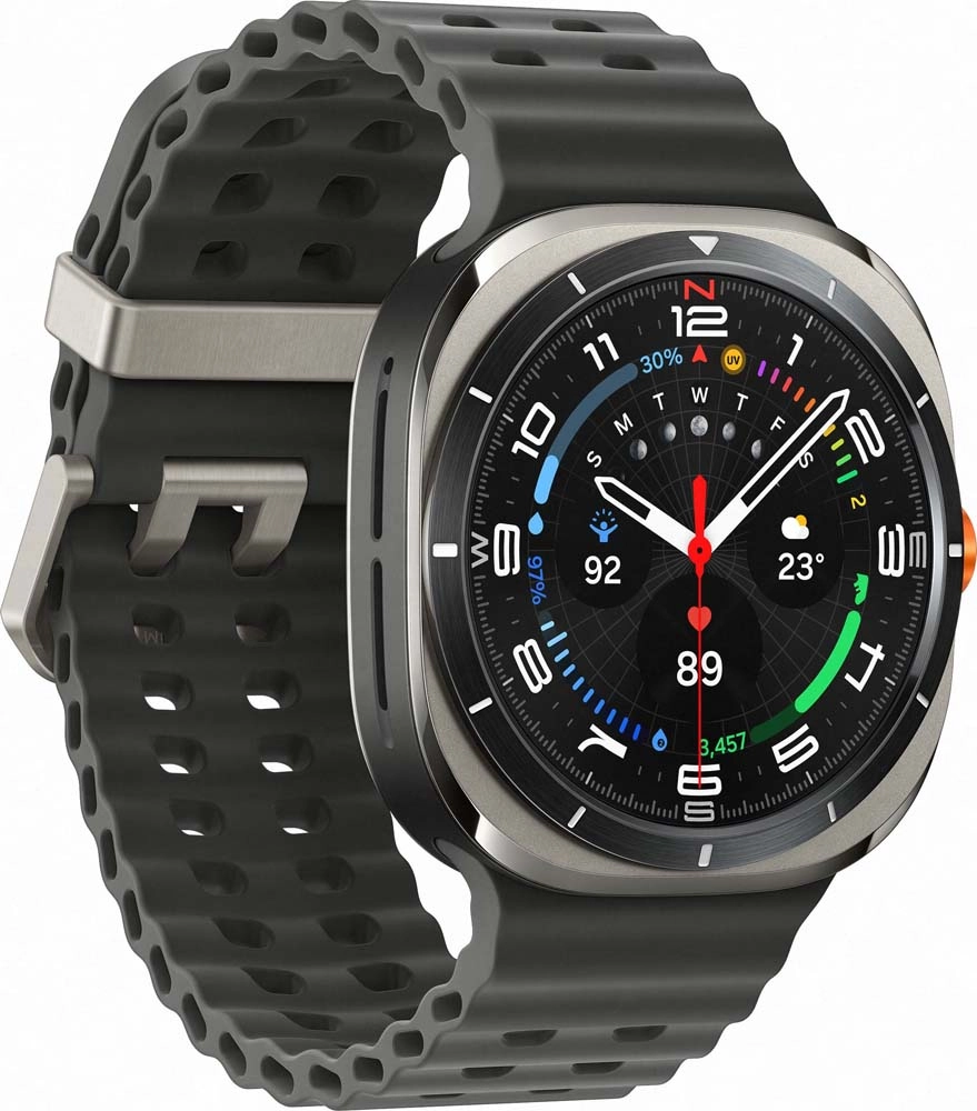 Смарт-часы Samsung Galaxy Watch Ultra (2025) - 47 mm (SM-L705) Titanium Silver (черный ремешок)
