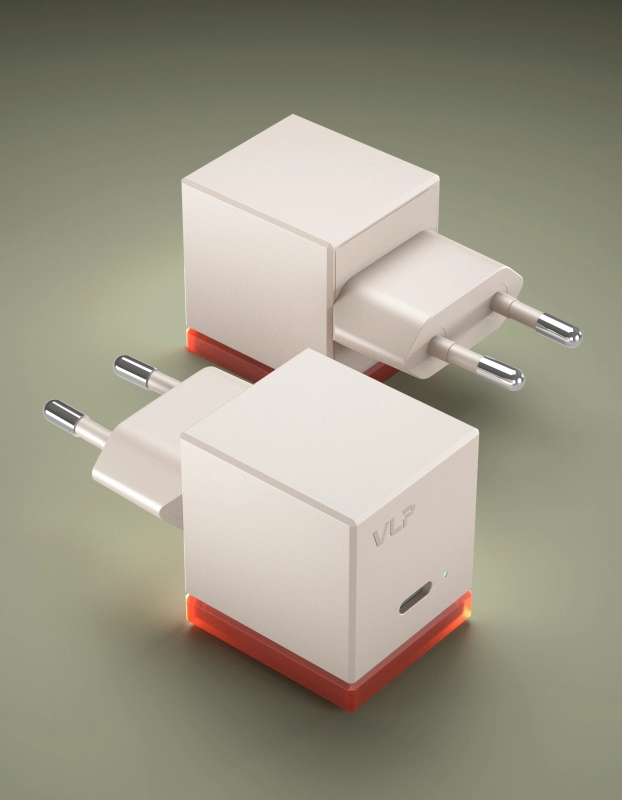Сетевое зарядное устройство VLP NEO 45Вт USB-С, QC, серый