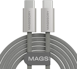 Кабель Magssory Line C 60W USB-C, 2,4 м, Серый