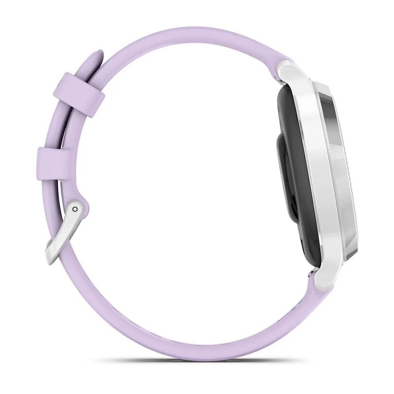 Смарт-часы Garmin Lily 2 Active - 38 mm, Серебристый безель, фиолетовый силиконовый ремешок
