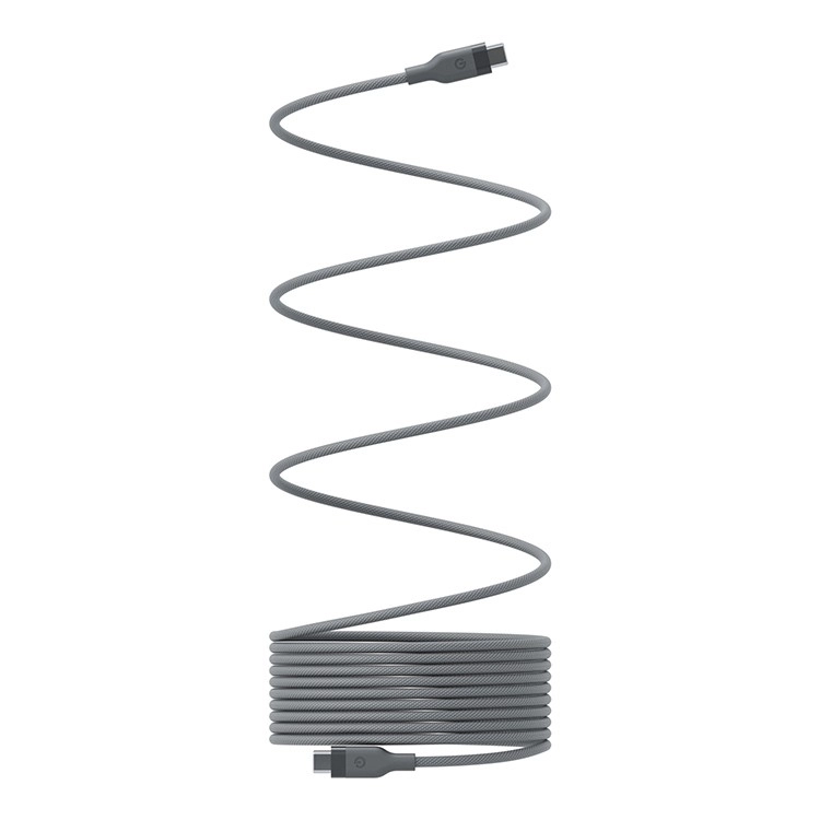 Кабель Energea HELIX USB-C to USB-C 100W 480 Mbps Magnetic Natural Titanium 1.5 м