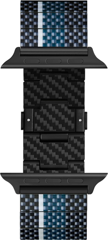 Ремешок Pitaka Moon для Apple Watch, 38/49 мм, карбон, синий