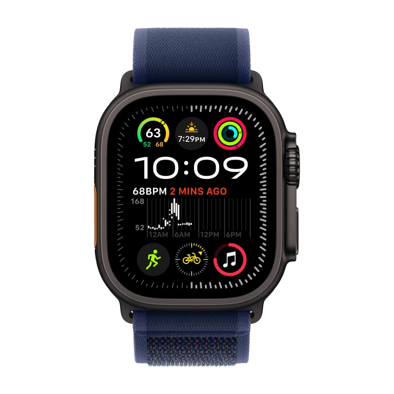 Смарт-часы Apple Watch Ultra 2 (2024) GPS + Cellular - 49 mm Black Titanium case | ремешок Alpine Loop | цвет Темно-синий, размер S