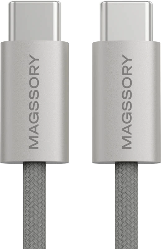 Кабель Magssory Line C 60W USB-C, 2,4 м Серый