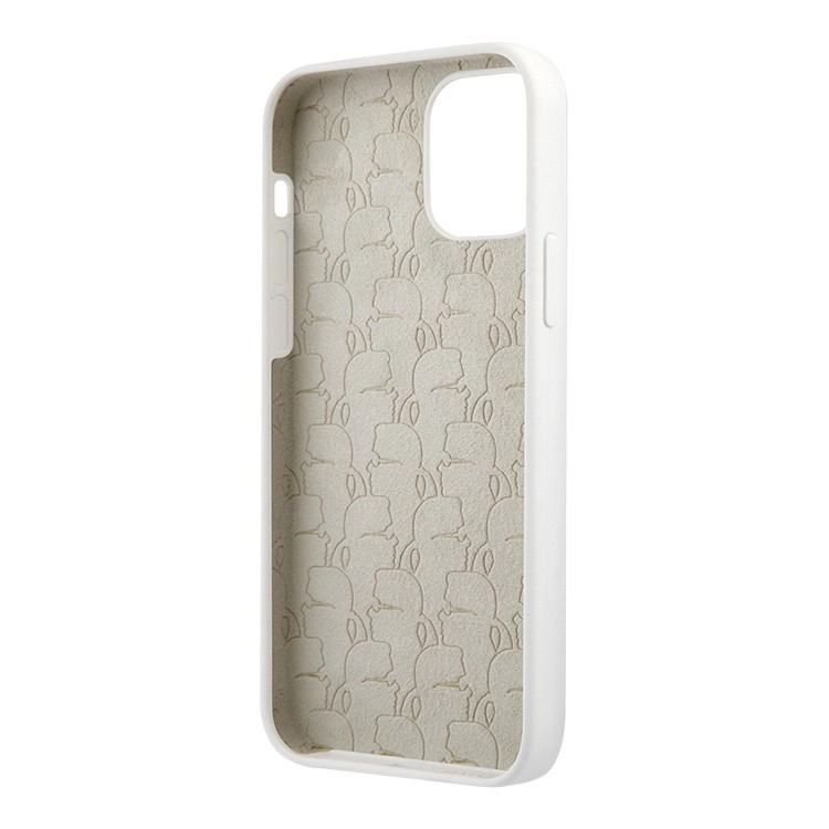 Чехол Karl Lagerfeld Liquid silicone Karl's Head для iPhone 12 | 12 Pro, белый