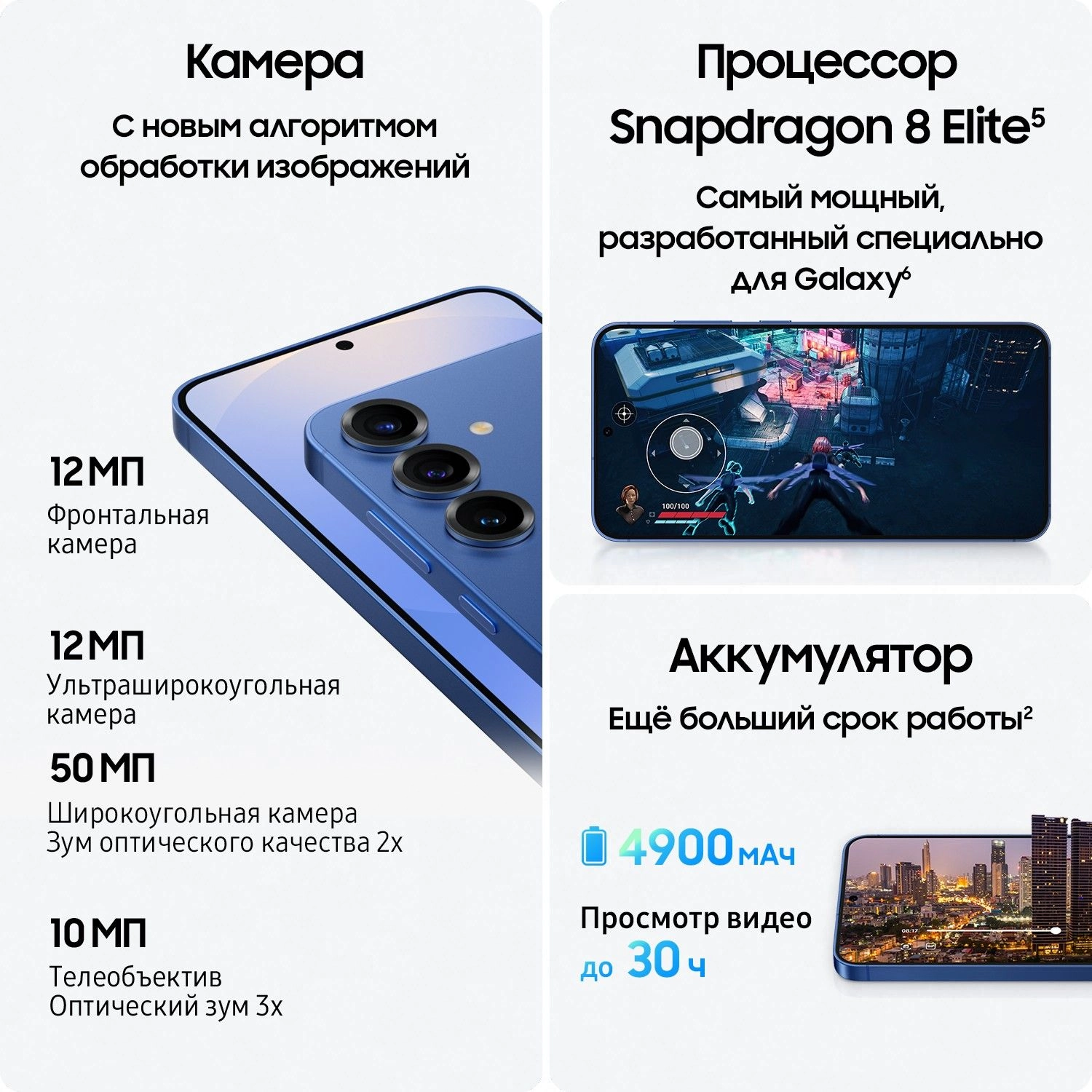 Смартфон Samsung Galaxy S25 Plus | 12/512 ГБ Синий