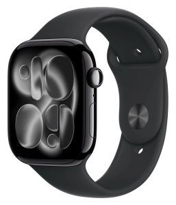 Смарт-часы Apple Watch S11 - 46 mm Aluminum Jet Black case | Black Sport band, M/L