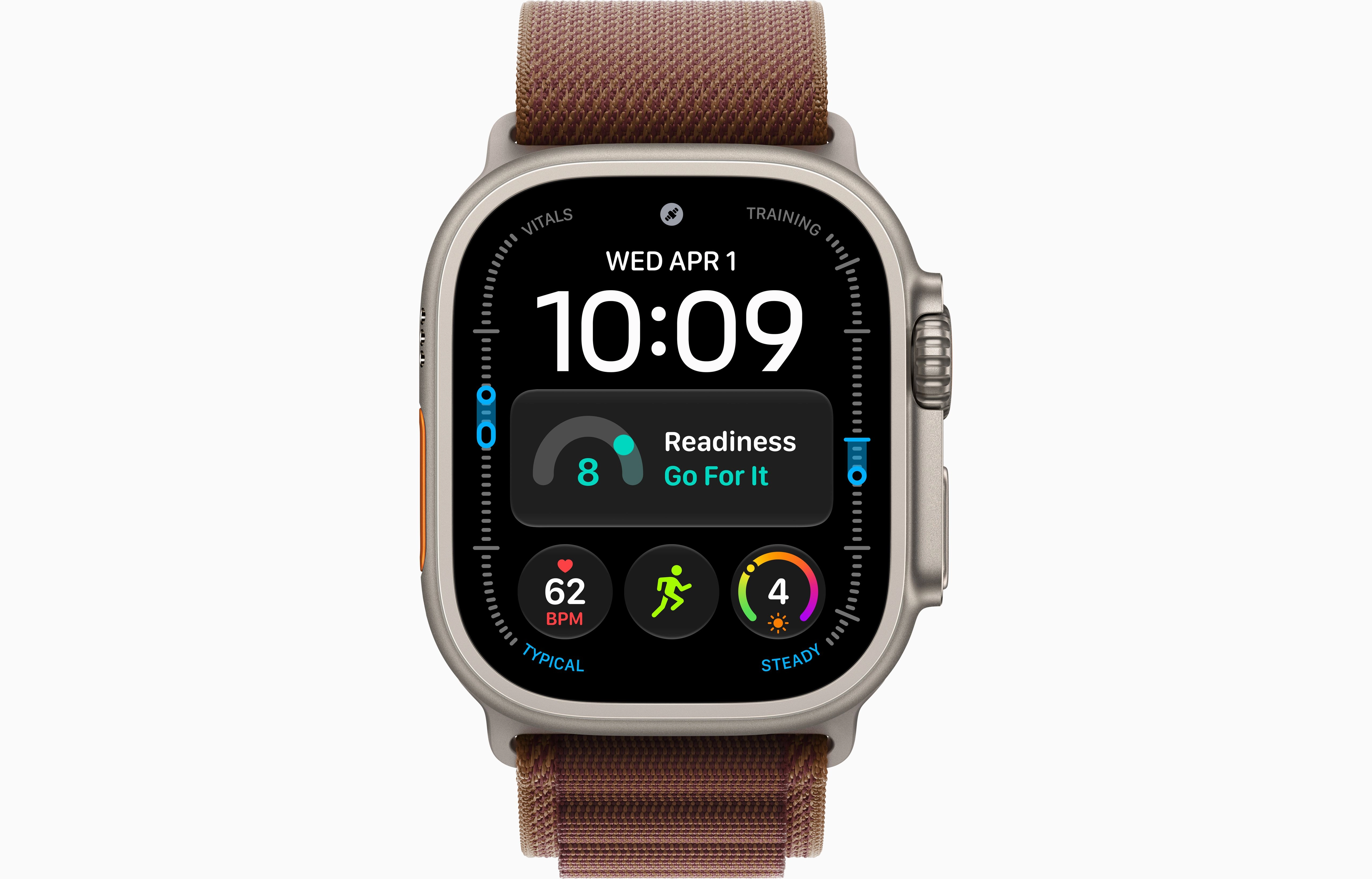 Смарт-часы Apple Watch Ultra 4, 49 мм, GPS + Cellular, Titanium Natural, Alpine Loop Burgundy, S