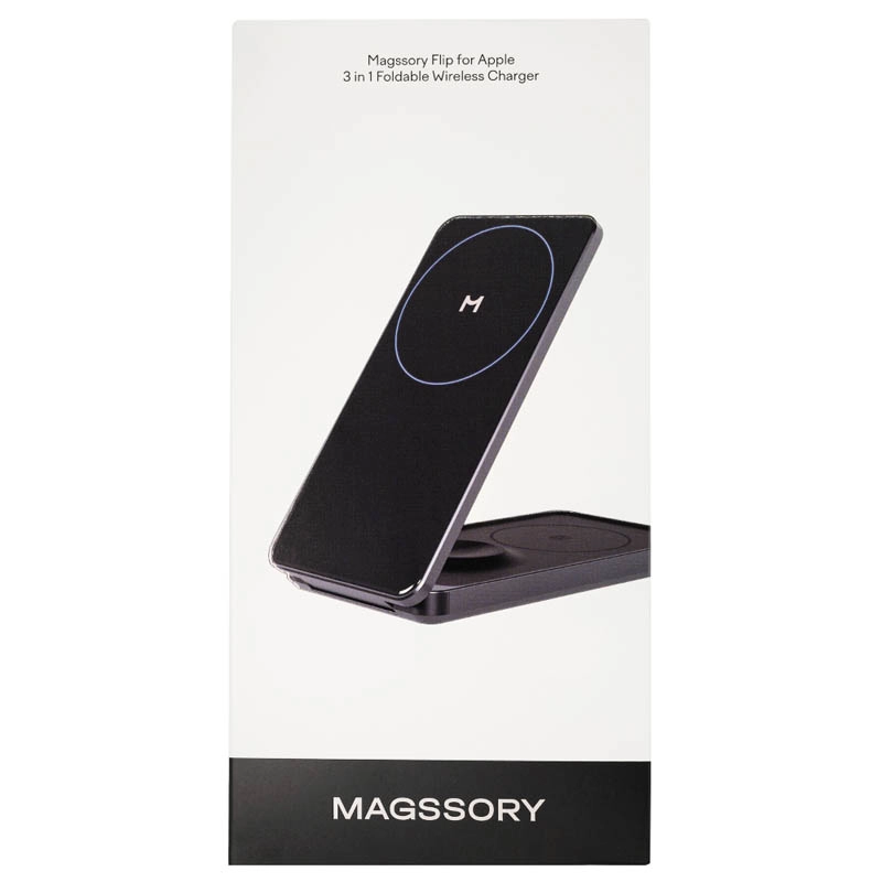 Беспроводное зарядное устройство Magssory Flip 3 в 1 Black
