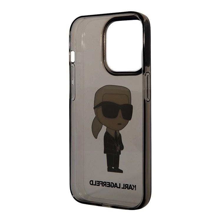 Karl Lagerfeld для iPhone 15 Pro Max чехол PC/Термополиуретан NFT Karl Ikonik Hard Translucent Black