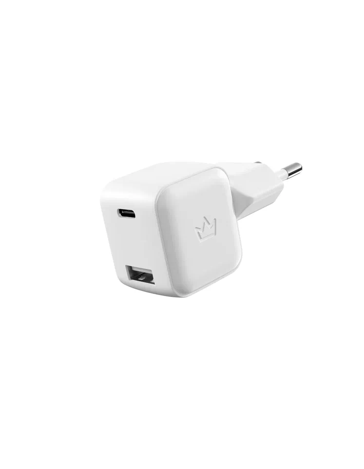 Сетевое зарядное устройство VLP G-Charge 30Вт USB-C+USB-A, QC, белый