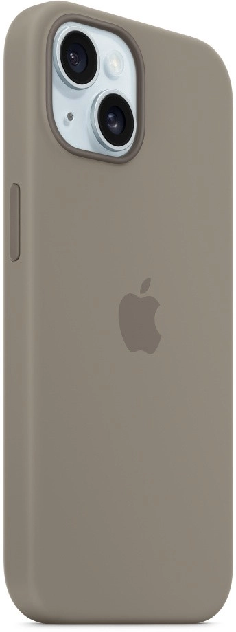 Чехол для iPhone 15 Силиконовый, платиново-серый (Clay)