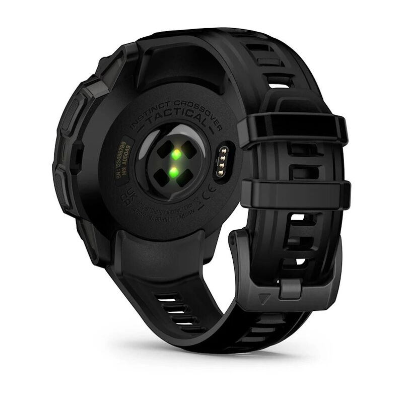 Смарт-часы Garmin Instinct Crossover Amoled Tactical Edition - 46 mm, Черный, черный силиконовый ремешок