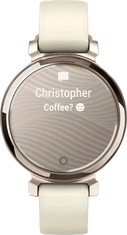 Смарт-часы Garmin Lily 2 - 35 mm, безель цвета кремовое золото, силиконовый ремешок цвета кокоса