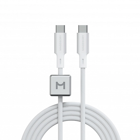 Магнитный кабель с утяжелителем Magssory Dice C, 2,4м White