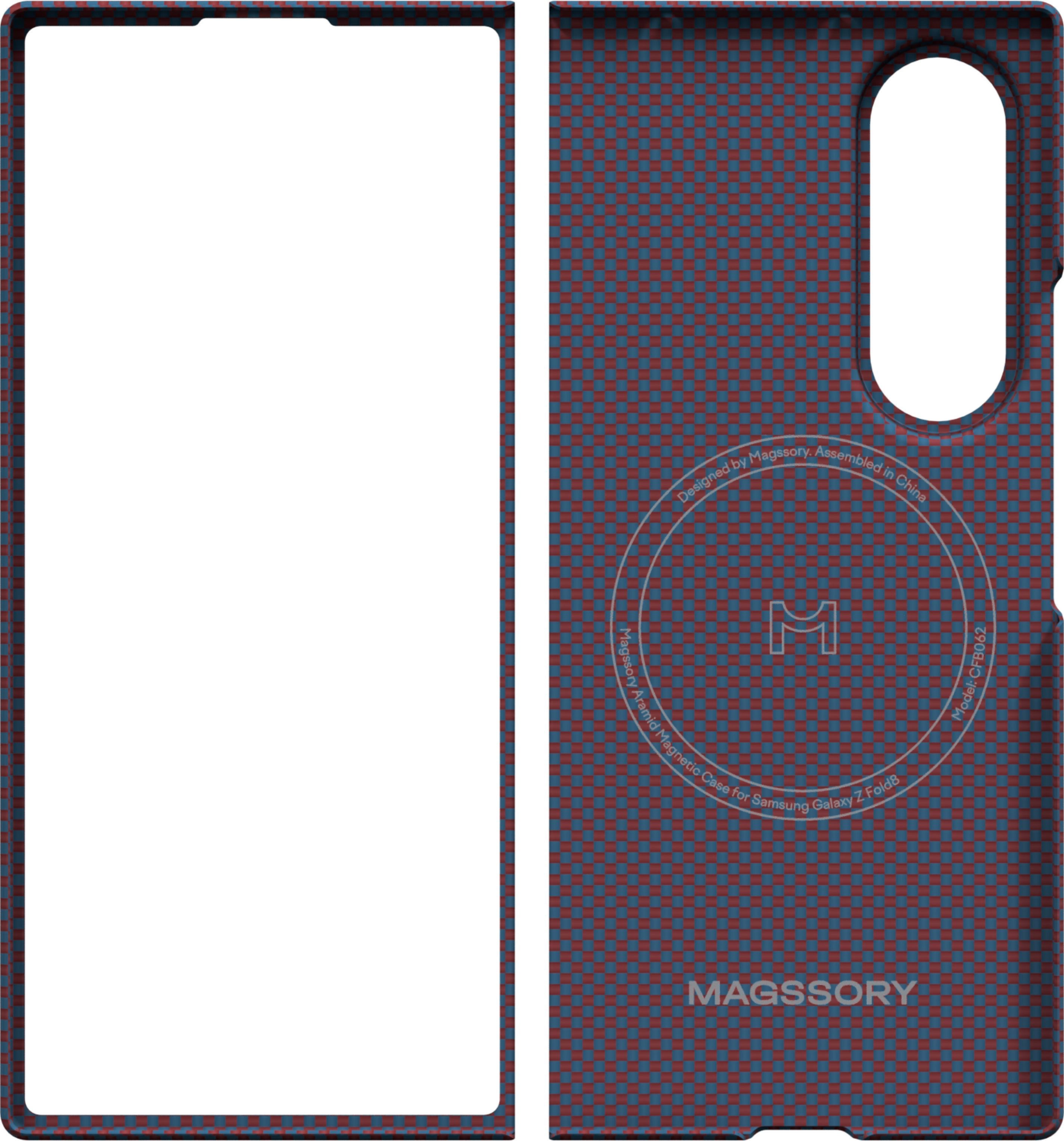 Кевларовый Чехол Magssory для Galaxy Z Fold8 Ultra Бордовый