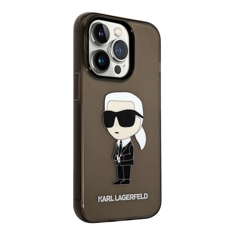 Karl Lagerfeld для iPhone 15 Pro Max чехол PC/Термополиуретан NFT Karl Ikonik Hard Translucent Black