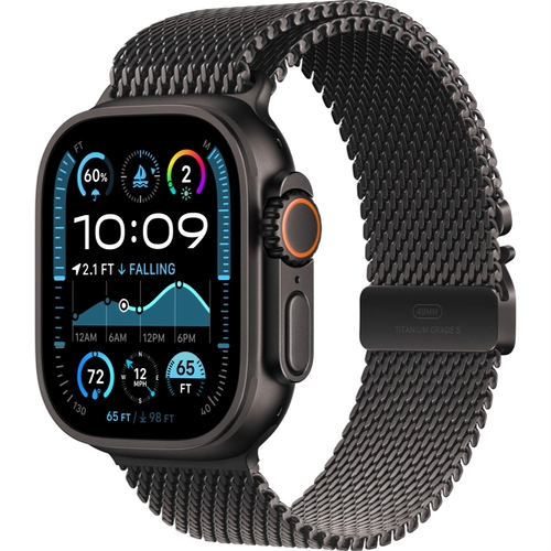 Смарт-часы Apple Watch Ultra 2 (2024) - 49 mm Black Titanium case | ремешок Titanium Milanese Loop цвета Black Titanium, размер M