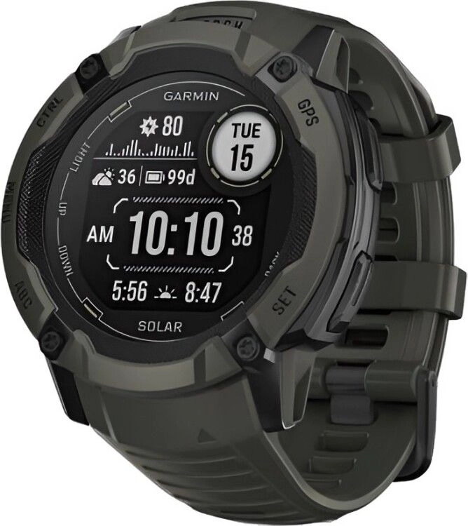 Смарт-часы Garmin Instinct 2X Solar Standard Edition - 50 mm, Темно-зеленый