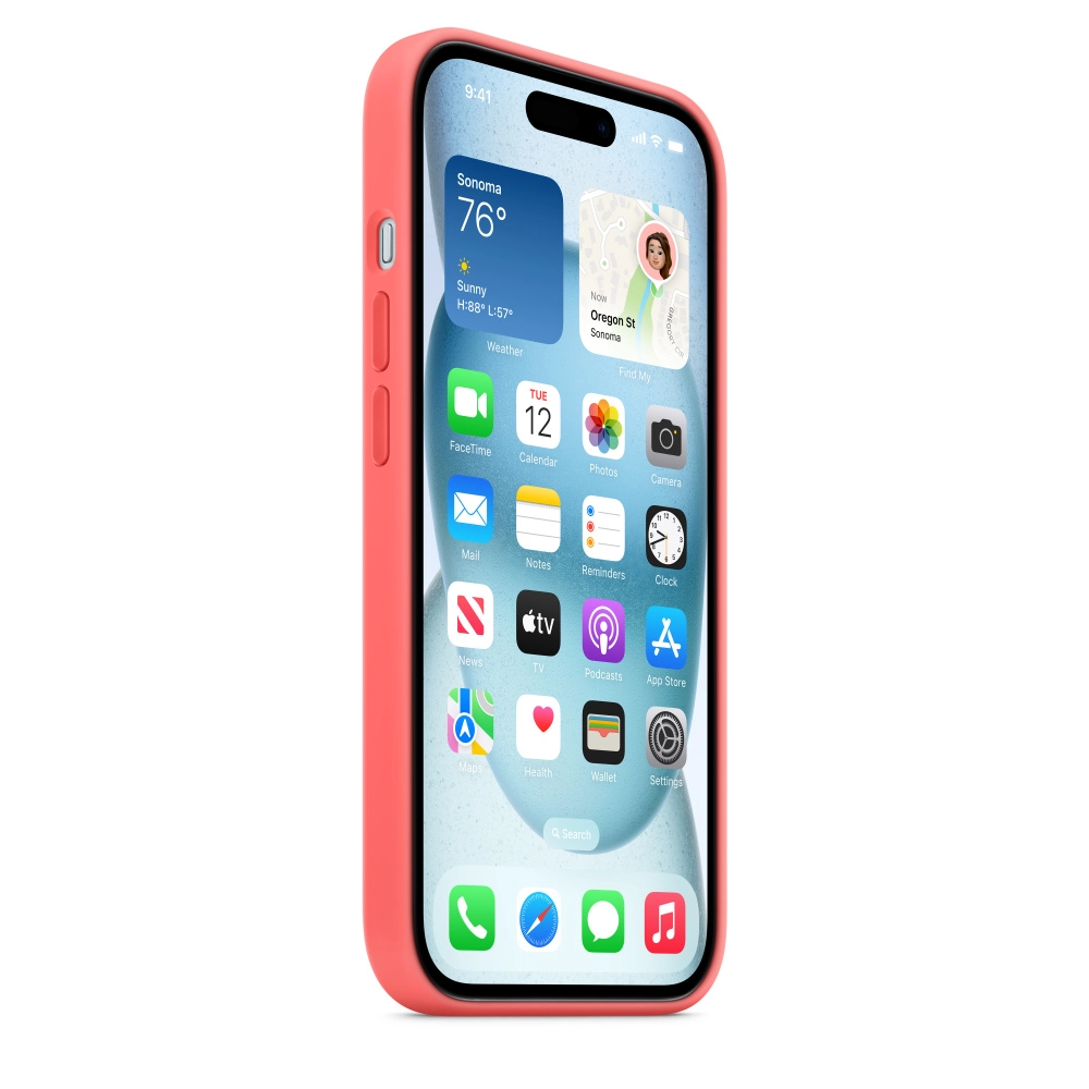 Чехол для iPhone 15 Plus Силиконовый спелый нектарин